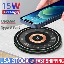 LLKMEIP Wireless Charger Fast Charging Pad For Samsung Galaxy S25 Ultra S24+ S23