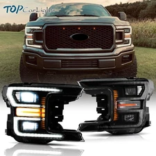 VLAND Full LED Headlights for 2018-2020 Ford F150 F-150 Front Lamps w/Seqeuntial