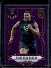 2025 Panini Donruss Elite Aireontae Ersery Rookies RC Purple Rookie #/49 Texans
