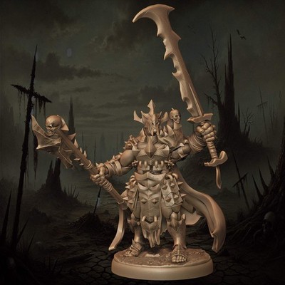 Monolith Arts - Orks - Champion Warlord - DnD/TTRPG Figur/Miniatur