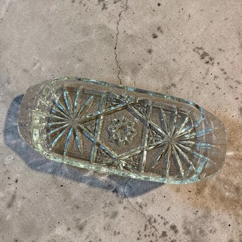 Vintage Star Of David Butter Dish Bottom Piece Only Trinket Ring Tray 7.5”