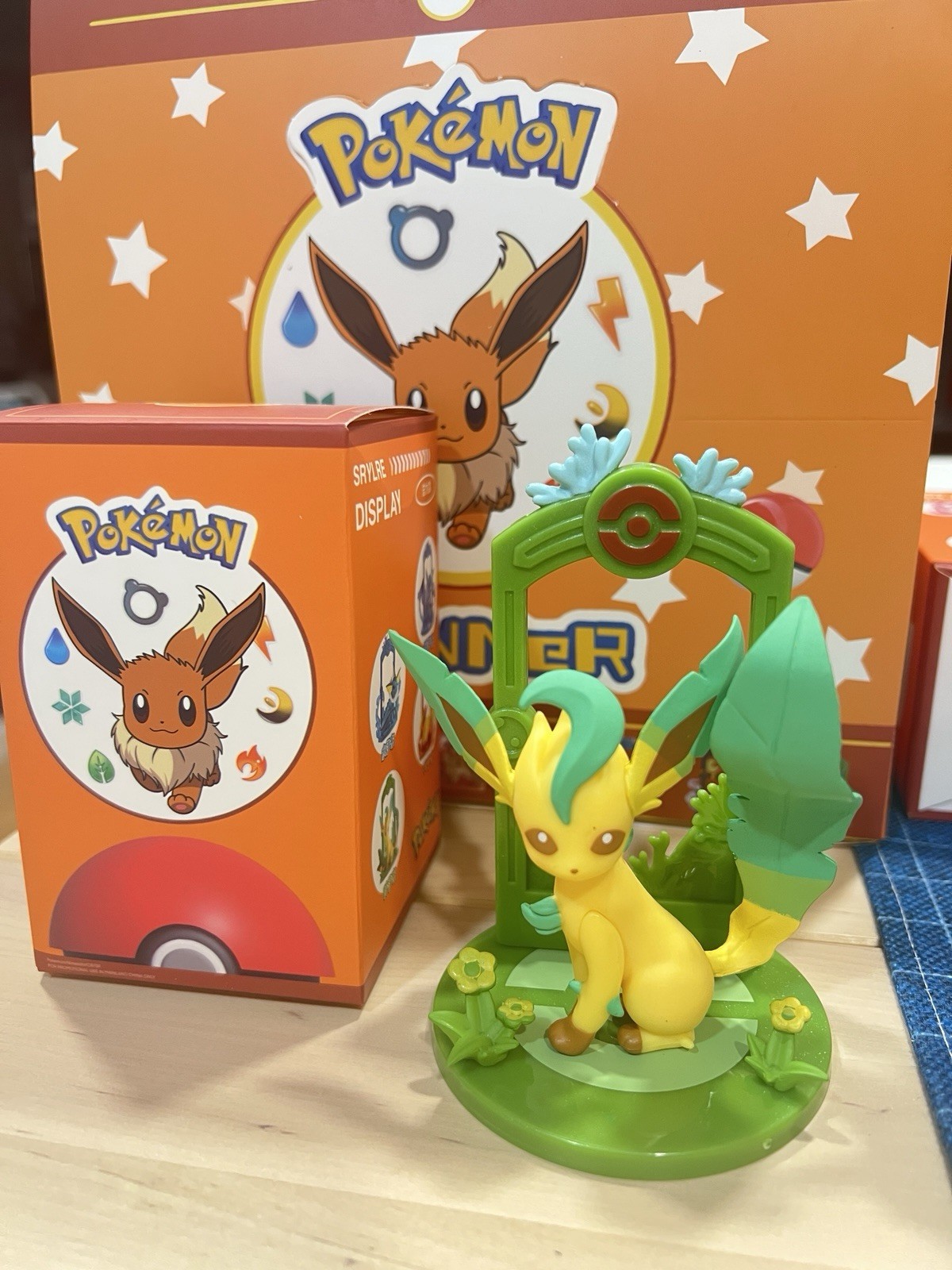 A set of Eevee evolution figurine toys