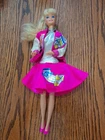 vintage 1966 barbie in pink music dress