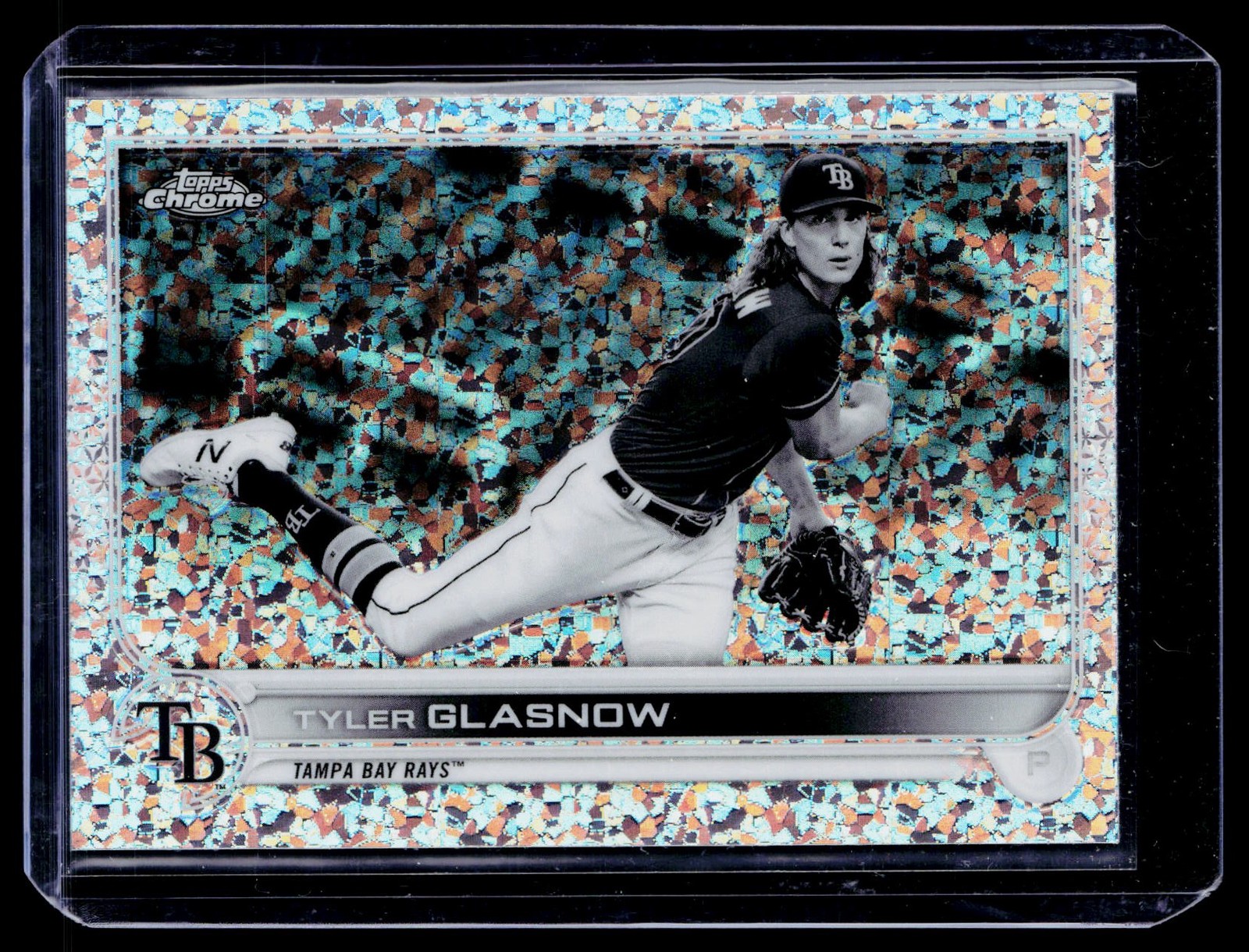 2022 Topps Chrome #152 Tyler Glasnow Black & White Mini Diamond Refractor BS92