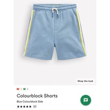 NWT Mini Boden Colorblock Shorts in Blue