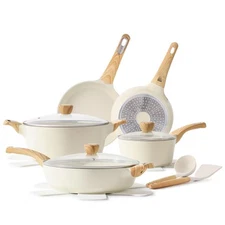 Ceramic Cookware Sets, Pots and Pans Set Non stick, 14-Piece Induction Cookwa...