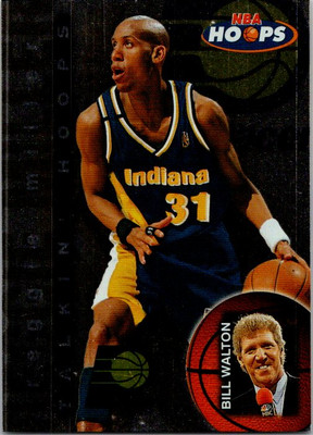 1997-98 Hoops #12 Reggie Miller Talkin' Hoops basketball card 7FFFF