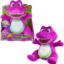 Fisher Price Barney's World Heart Glow Barney 11.5-Inch Plush Lights  Sounds 