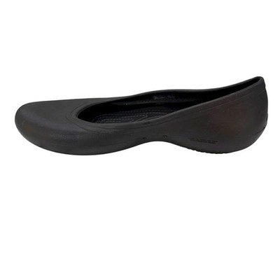 Crocs Size 9 wide black Slip-Resistant Work Flats Croslite Comfort Ballet Shoes