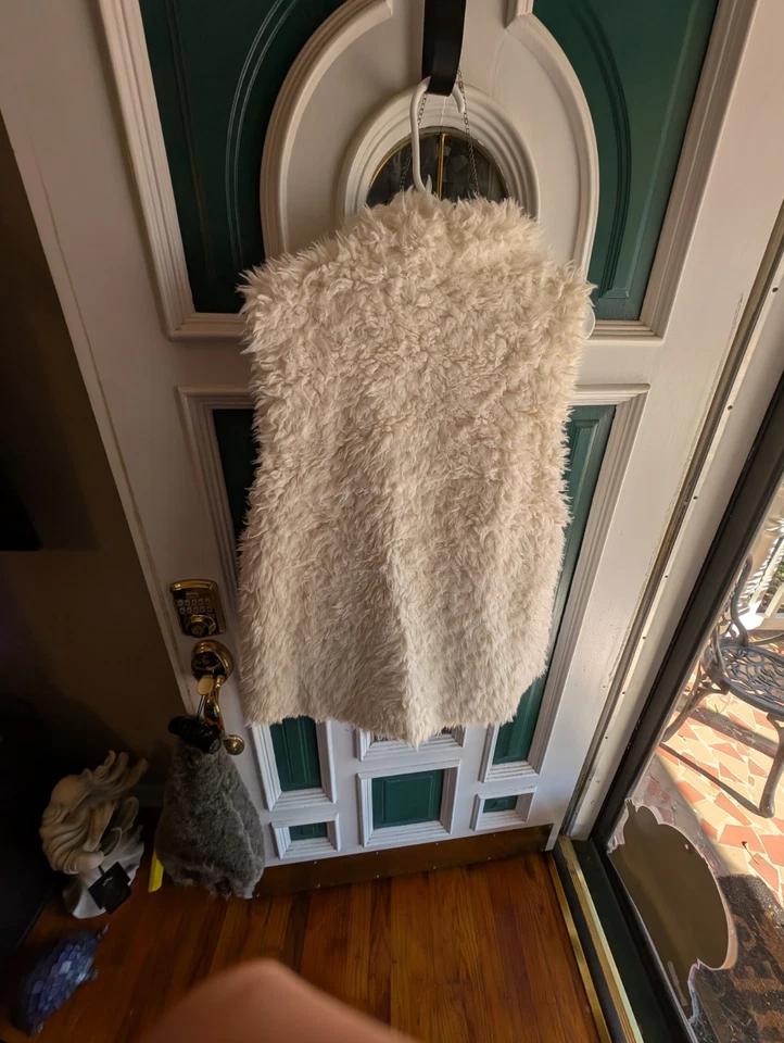 Chaleco de piel sintética JOHNNY WAS Pete & Greta Jelbe Sherpa marfil crema grande Foto 2 de 4