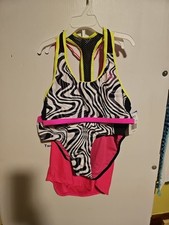 NWT Zeroxposure 3-piece Swim Set Swimsuit Girls Size 16 Bikini  Tank Top Cover