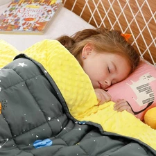 Weighted Lap Blanket 2 lbs Ultra Cozy 20x30 in Grey Space