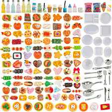 150Pcs Miniature Food Drink Bottles Adults Dollhouse Soda Pop Cans Pretend Play