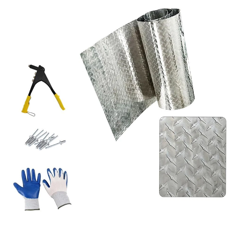 24" x 120" Aluminum Diamond Plate 0.04in Thick Sheet Embossed Trailer RV 3003 - Image 2 of 4