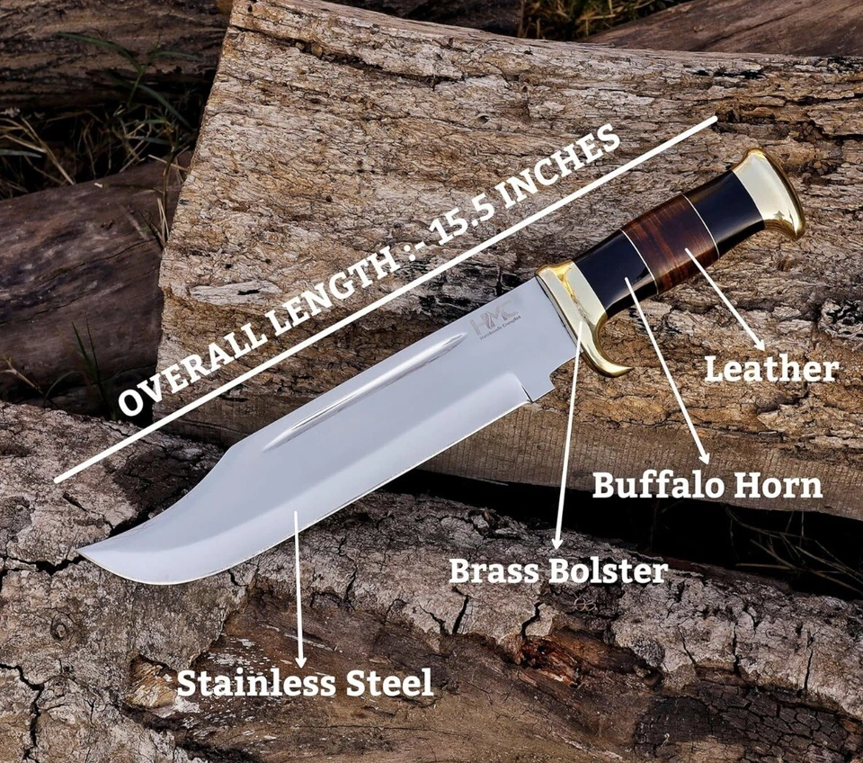 Cuchillo Bowie The Outback Hecho a Mano Cocodrilo Dundee Bowie Cuchillo Con Alta Calidad Foto 4 de 4