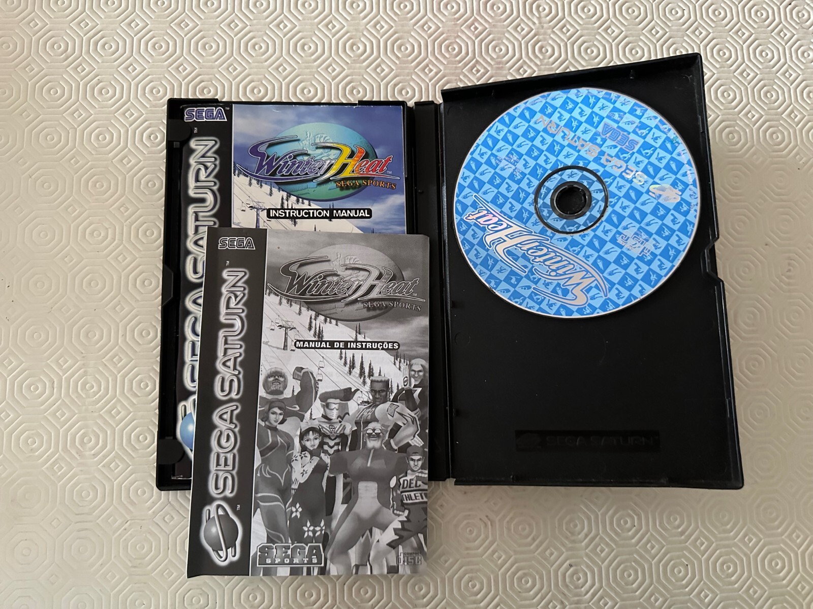 Winter Heat Sega Saturn PAL UK Espana CIB RARE couverture plastique 2 manuels