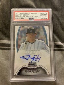 Trevor Story 2011 Bowman Sterling Autographs PSA 10 Auto Rookie RC Pop 31 🔥💎