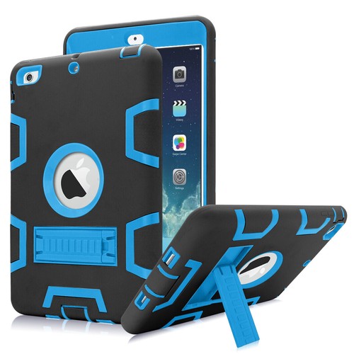 Stoßfeste Hartkunststoff Gummi Abdeckung Etui Ständer für Apple iPad Mini 1/2/3 - Bild 17 von 51