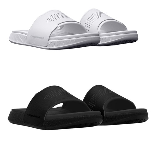 Under Armour Unisex Ansa Elevate Slides - Black, 14/15.5