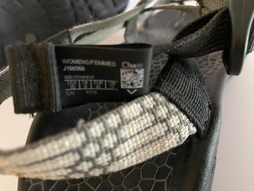 Chaco Womens Strappy Sandals Gray Toe Loop Flats Shoes Sz 10 M - Picture 9 of 9