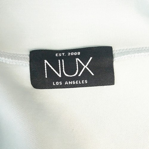 Nux Jacket Womens Medium Blue Full Zip Stretch Long Sleeve Athleisure Sleek New - Picture 6 of 9