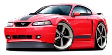 2003 2004 Ford Mustang Mach 1 Muscle Car Art Print New