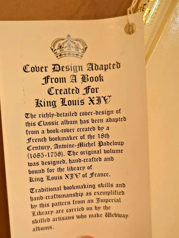 Álbum de fotos vintage NOS Webway versión King Louis con caja 10,5" ampliable Foto 4 de 4