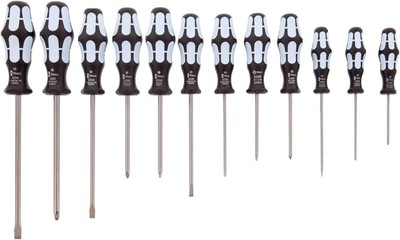 US Wera - Stainless Screwdriver Set 12Pc (Sl/Ph/Sq), 3334/12 - 5347903001
