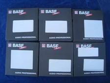 6 x Vintage empty boxes  and reels  BASF  12,6 cm