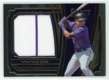 Yonathan Daza 2020 Panini Select Rookie RC Jumbo Pinstripe Jersey Relic #RJS-YD