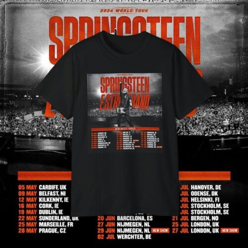 T-shirt Bruce Springsteen World Tour 2024, concerto 2024, regalo per lui - Foto 1 di 6