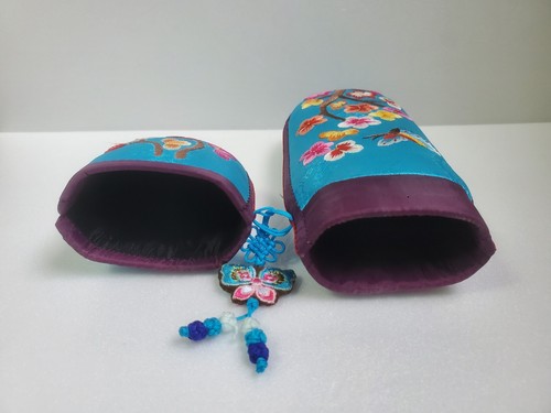 Korean Traditional Luxury Colorful Embroidery Stitched Eyeglasses Case - Picture 3 of 4