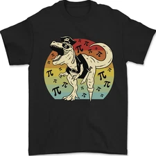 Pirate Pi T-Rex Funny Dinosaur Maths Mens T-Shirt 100% Cotton