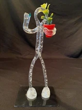 Vintage Creative Concepts Acrylic Stick Figure Green Thumb Gardener Figurine