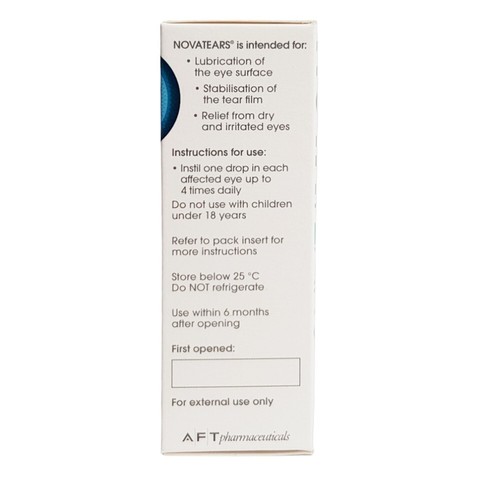 12x Nova Tears Preservative Free Lubricating Eye Drops 3mL - Picture 3 of 3