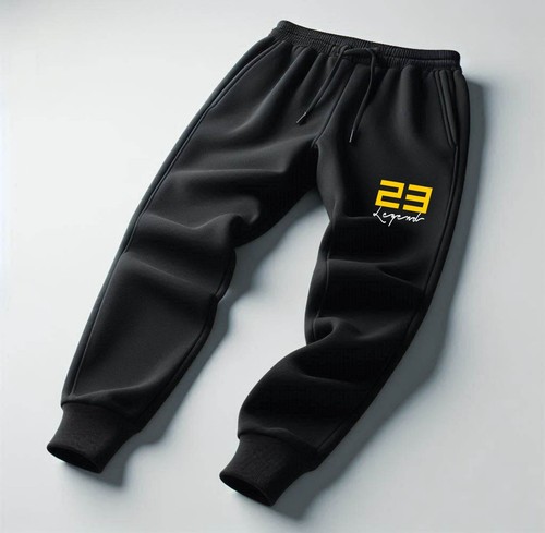 Men Black Sweatsuit Hoodie Joggers 23 Legend Tracksuit To Match Jordan 4 Thunder - Picture 3 of 5