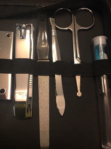 Perry Ellis Portfolio, 10 Pc Men's Grooming Tools Nail Care Travel Gift Set Kit - Picture 6 of 10