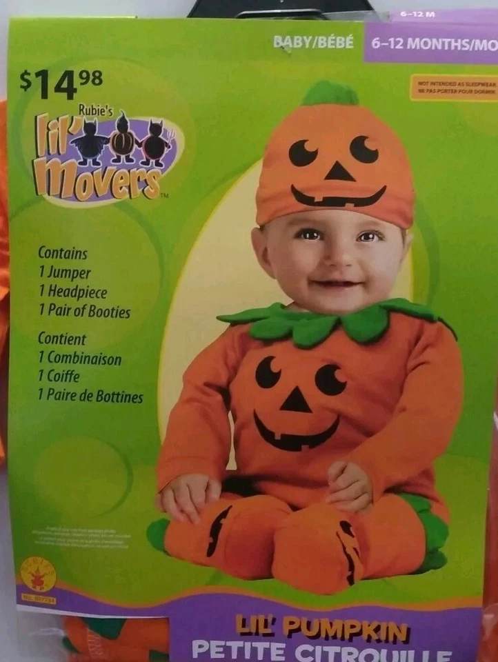 Calabaza Bebé Jersey, Sombrero y Botines Disfraz Halloween 6 - 12 Meses # ¡NUEVO! Foto 2 de 4