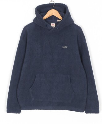 LEVI S Unisex Bequem Fleece Hoodie Sweatshirt Gr.M Relaxed Fit VR3003
