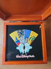 NEW Disney Pin WDW 4 Parks Wood Box 2004 Fan Set VHTF [27281] LS
