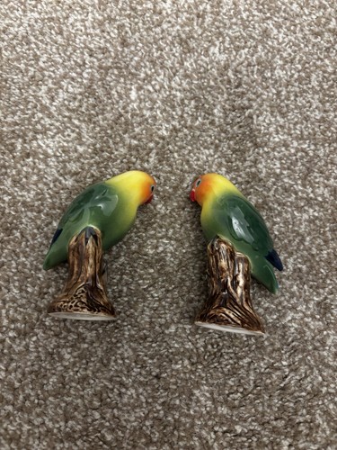 Quail Pottery Salt & Pepper Love Birds Condiment Shakers Great Condition Vintage - Picture 23 of 24