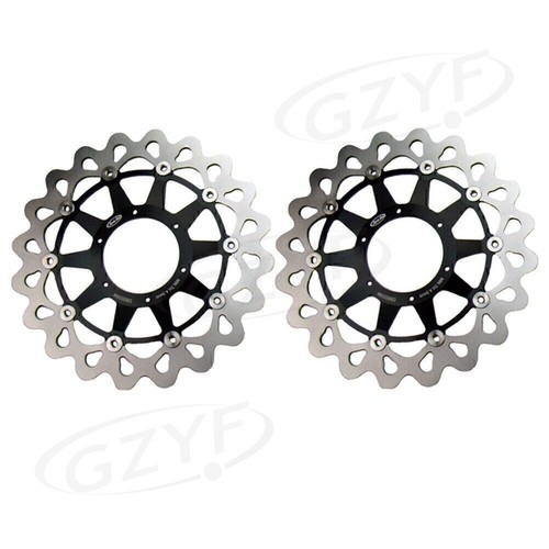 Motorcycle Front Rear Disc Brake Rotors Set Fit Honda CBR1000RR 2006 2007 Black - Picture 2 of 10