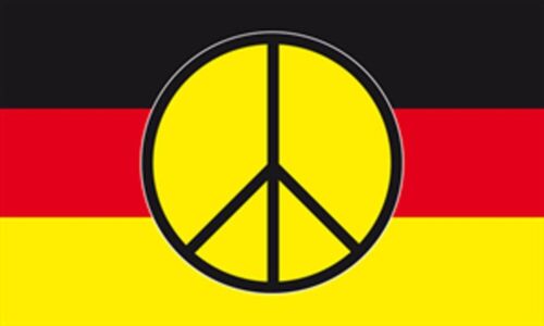 flaggenmeer®  Flagge Deutschland Peace Zeichen 80 g/m² - Bild 1 von 4