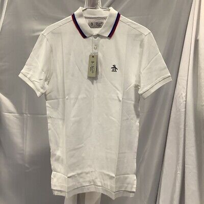 Penguin By Munsingwear Mens Tipped Golf Polo Shirt White 100 Penguin By Munsingwear Mens Tipped Golf Polo Shirt White 100