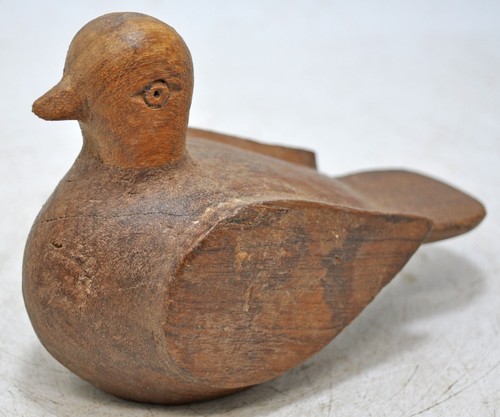 Estatuilla de pájaro de madera vintage original tallada a mano - Imagen 2 de 7