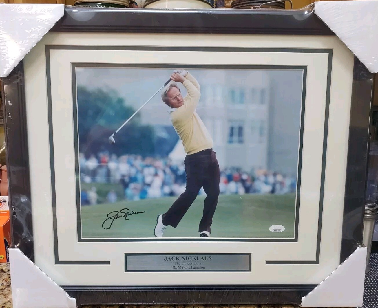 Jack Nicklaus Autographed Signed NICE FRAMED & MATTED PGA Golf 11x14 Photo JSA Swing 
