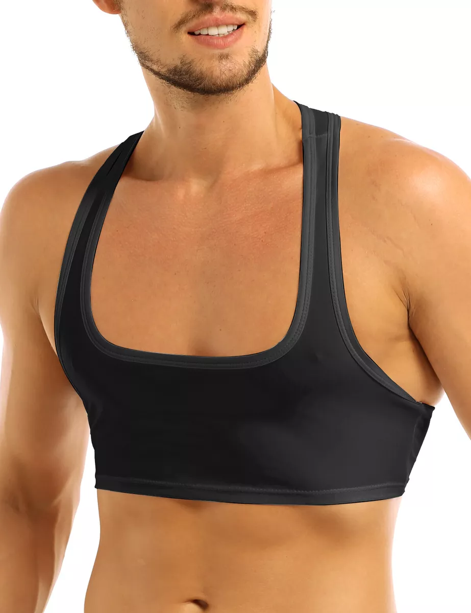 Mens sports crop best sale top