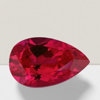 Ruby Pear Cut Gemstone 4.1 Cts - 12x8 mm AAA+ Loose Gem
