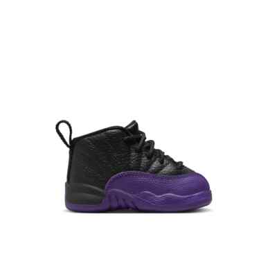 Nike Air Jordan Retro 12 Black Field Purple Taxi Gold Infant Toddler TD  Size