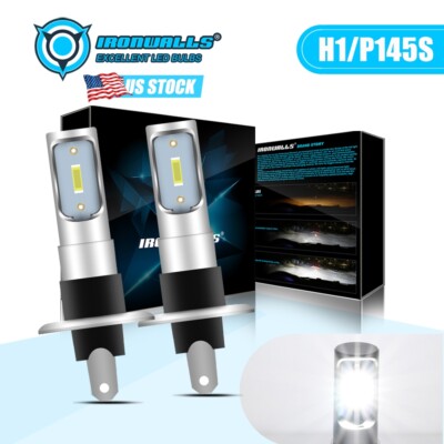 2PCS H1 P145S LED HID Headlight Conversion Kit Beam Bulbs Fog Lights 6000K White